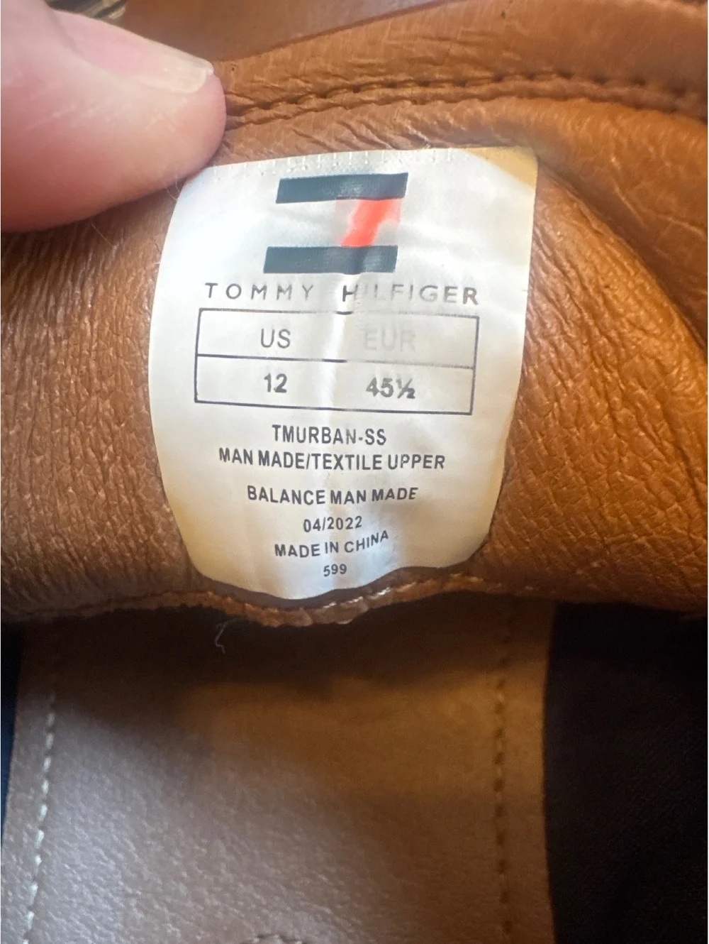 Tommy Hilfiger Men's Brown Leather Oxford Shoes Size 12